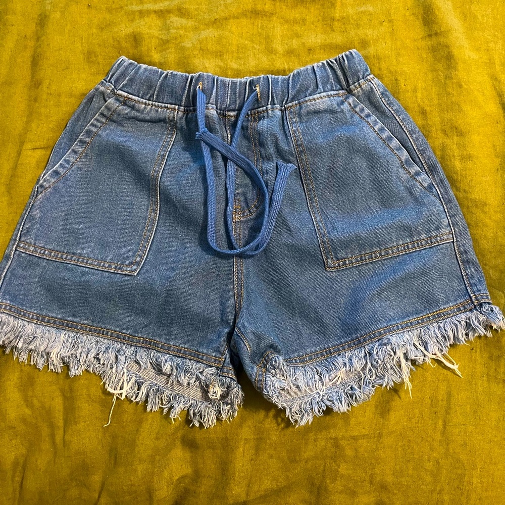 Lululemon drawstring denim shorts
